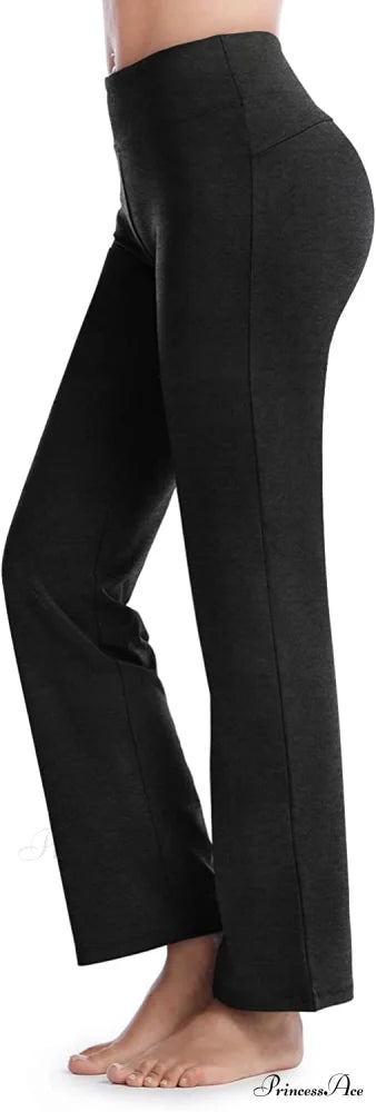 Capri Petite Regular Tall Length Women’s Straight Leg Yoga Pants Hf604b-charcoal / X-Large