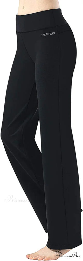 Capri Petite Regular Tall Length Women’s Straight Leg Yoga Pants Upgrade-black / Medium