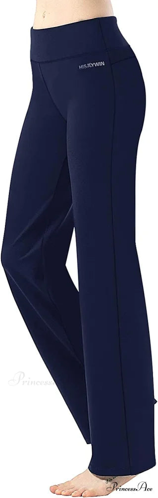 Capri Petite Regular Tall Length Women’s Straight Leg Yoga Pants Upgrade-navy Blue / Small