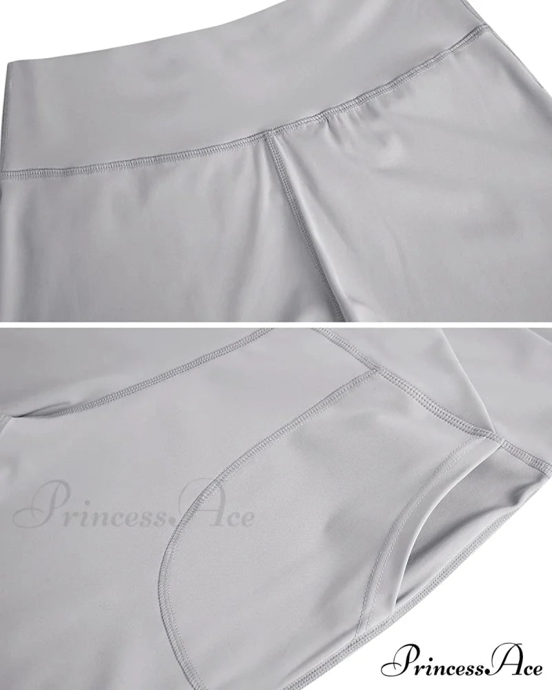 Capri Yoga Pants Cross High Waisted Cropped Slit Flared Ruffle Bottom