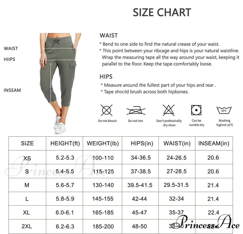 Cargo Hiking Capris Quick Dry Lightweight Outdoor Pants