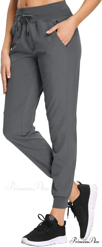 Cargo Hiking Pants Lightweight Joggers Quick Dry Capris 2_ Grey / XX-Large