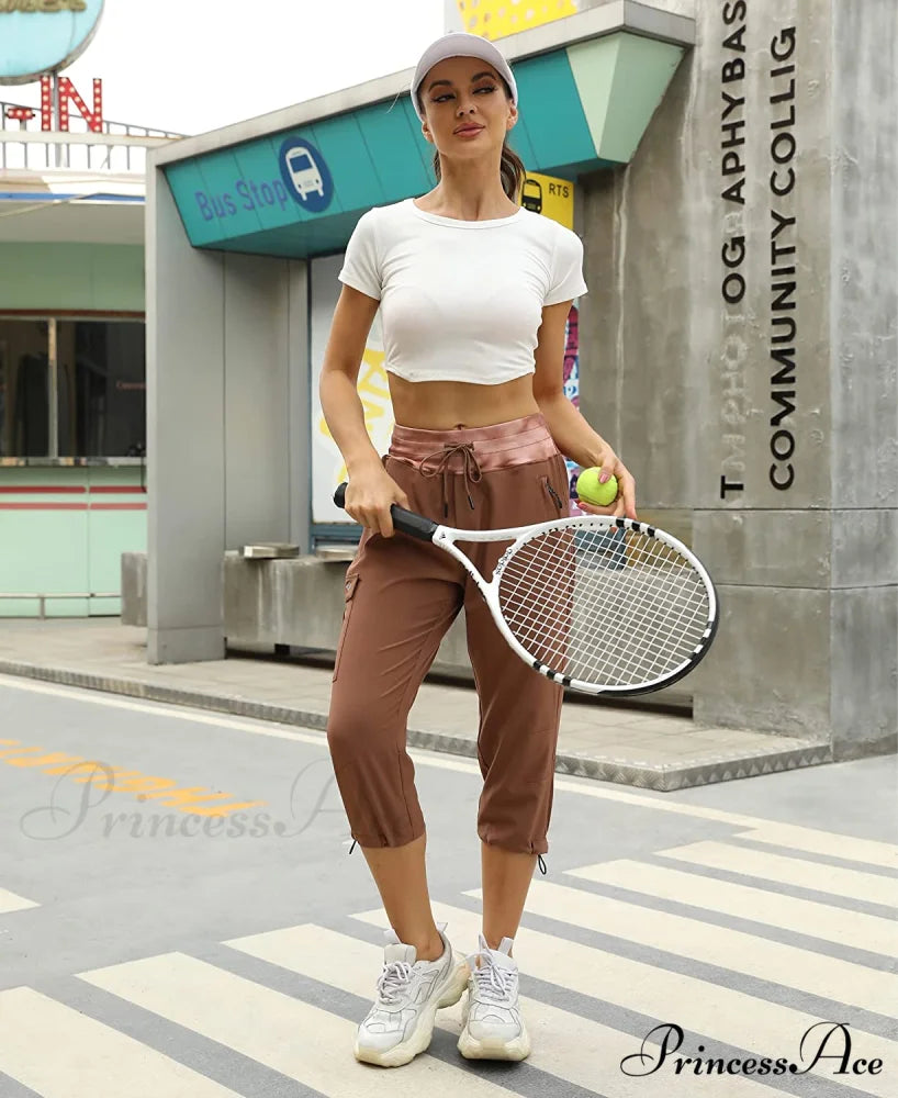 Cargo Hiking Pants Lightweight Joggers Quick Dry Capris