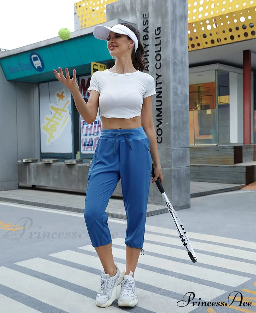 Cargo Hiking Pants Lightweight Joggers Quick Dry Capris