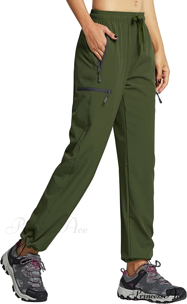 Cargo Hiking Pants Lightweight Quick Dry Capri Pants 01-pants-army Green / Small