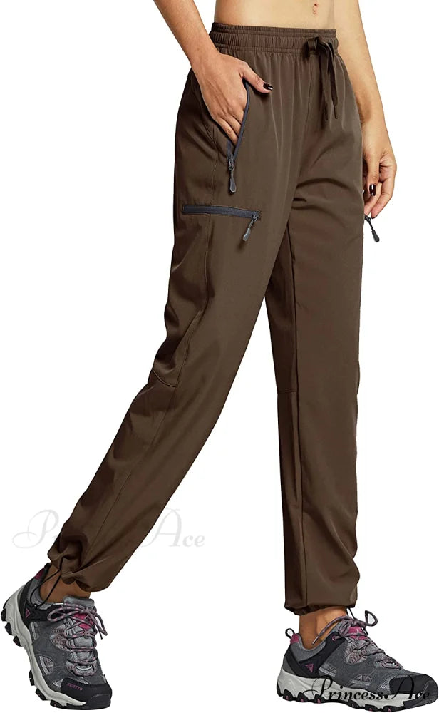 Cargo Hiking Pants Lightweight Quick Dry Capri Pants 01-pants-brown / X-Large