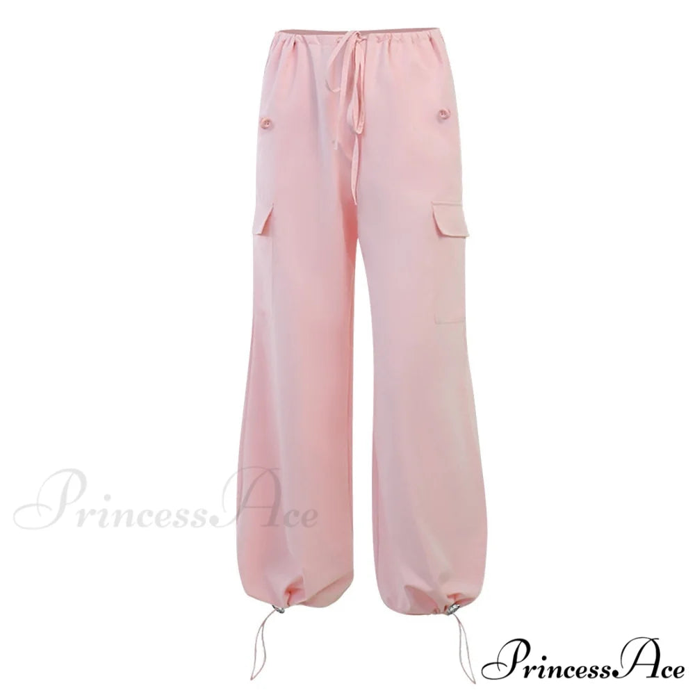 Cargo Pants Straight Wide Leg Loose Casual Trousers