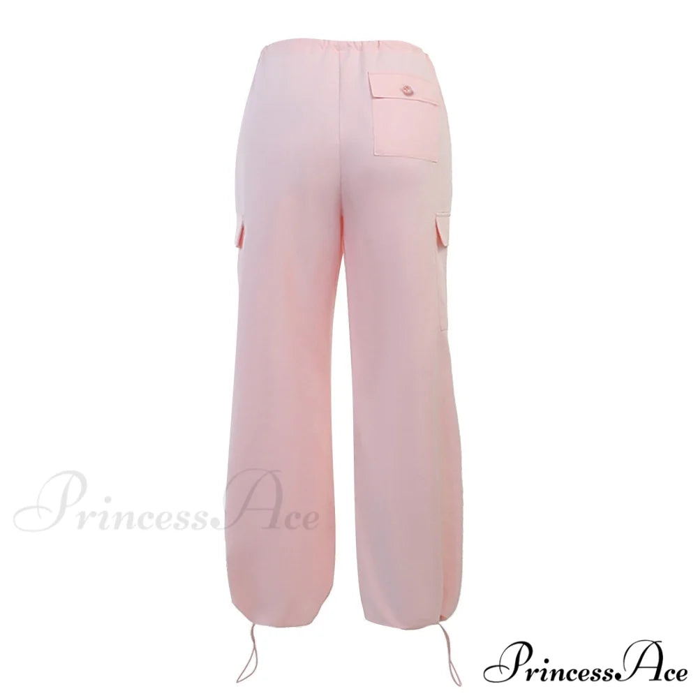 Cargo Pants Straight Wide Leg Loose Casual Trousers