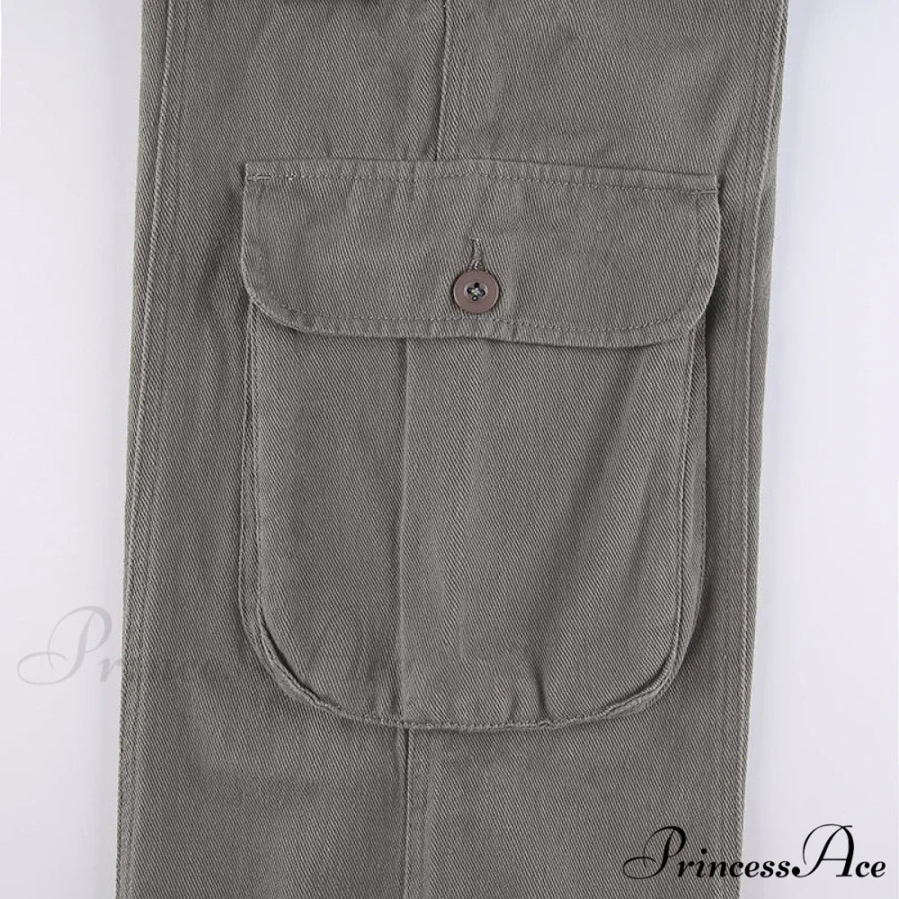 Cargo Streetwear Mom Pants Baggy Low Leg Waist 90s Denim Vintage Wide Jeans Trousers Trendy Korean Grunge Hippie Outfits