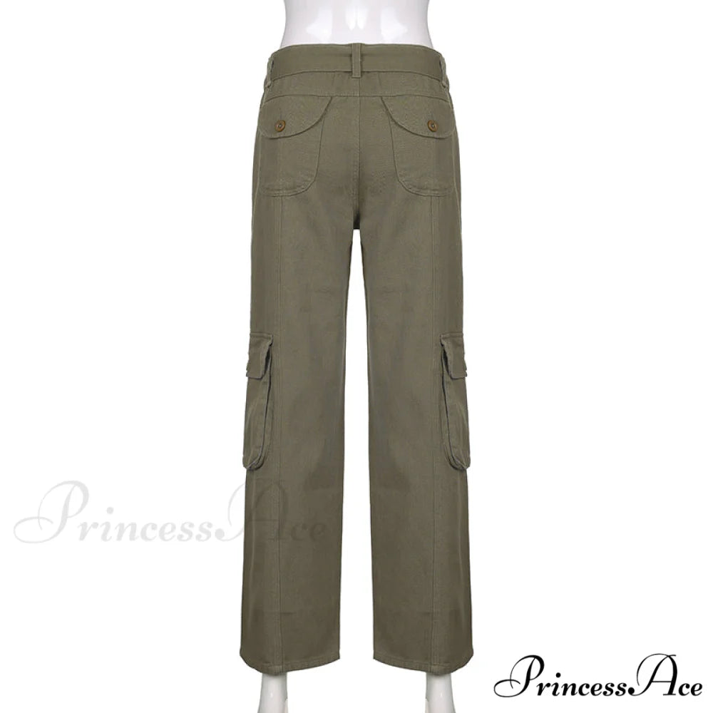 Cargo Streetwear Mom Pants Baggy Low Leg Waist 90s Denim Vintage Wide Jeans Trousers Trendy Korean Grunge Hippie Outfits