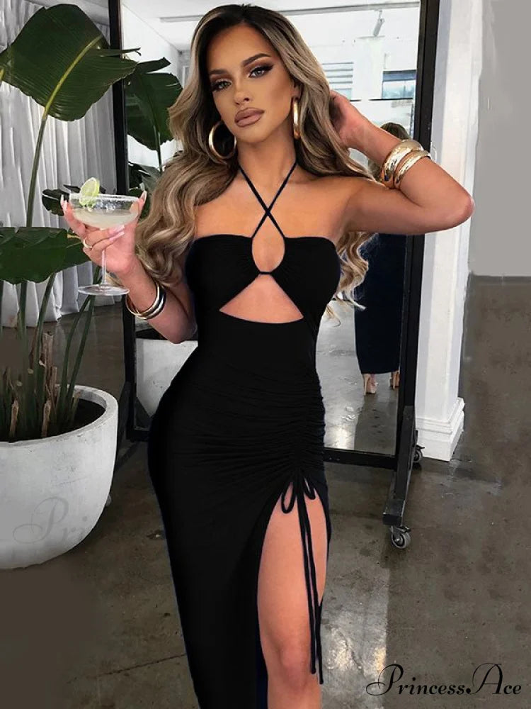 CARLA Elegant MAXI DRESS black / S