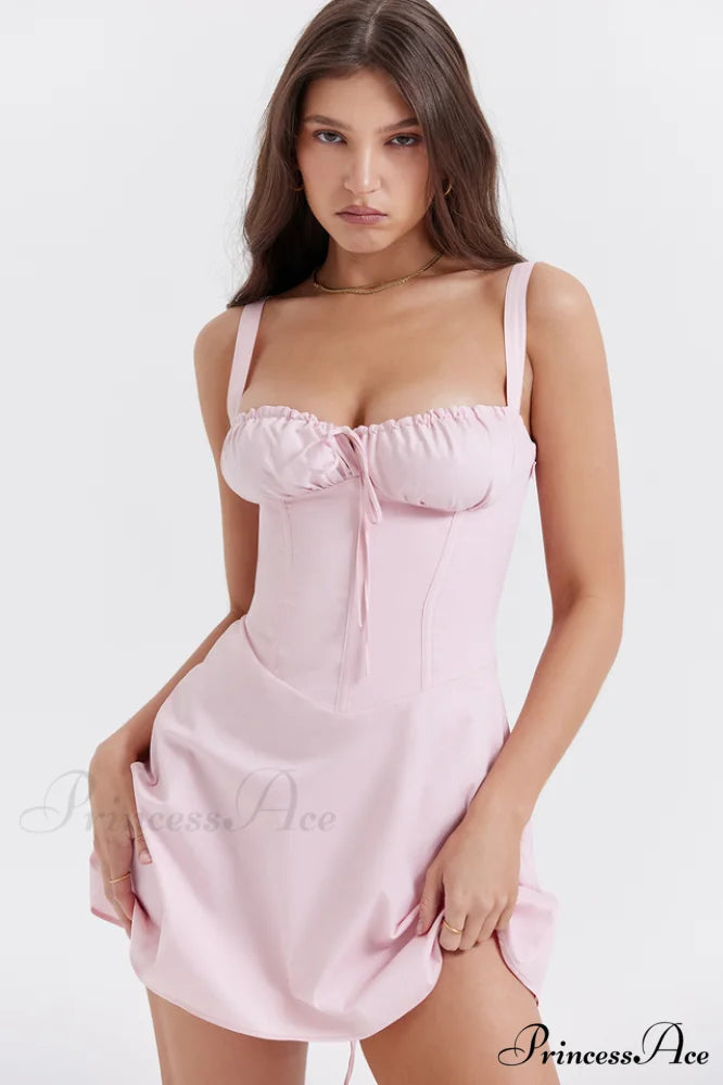 Carlotta Corset Stylish Mini Dress S / Baby Pink