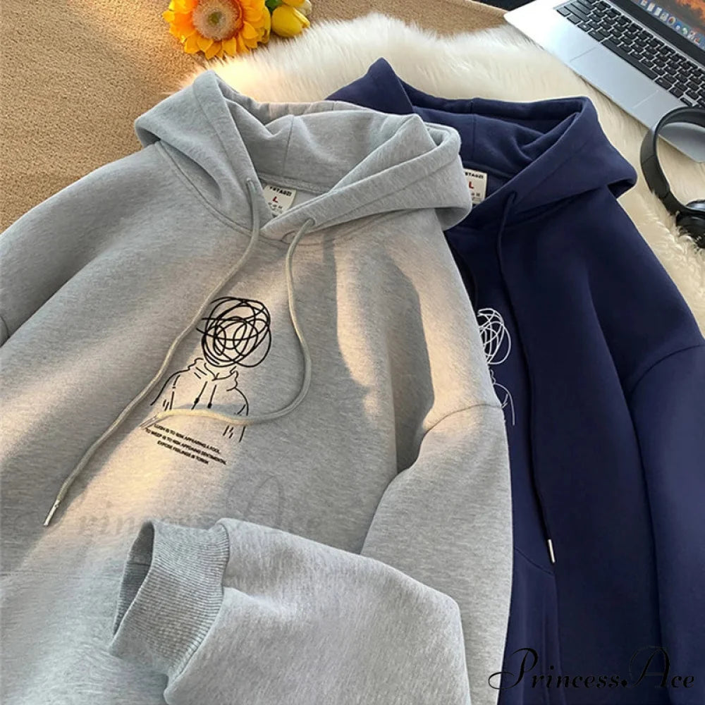 Cartoon Idea Print Rap Hoodie hoodies-241228