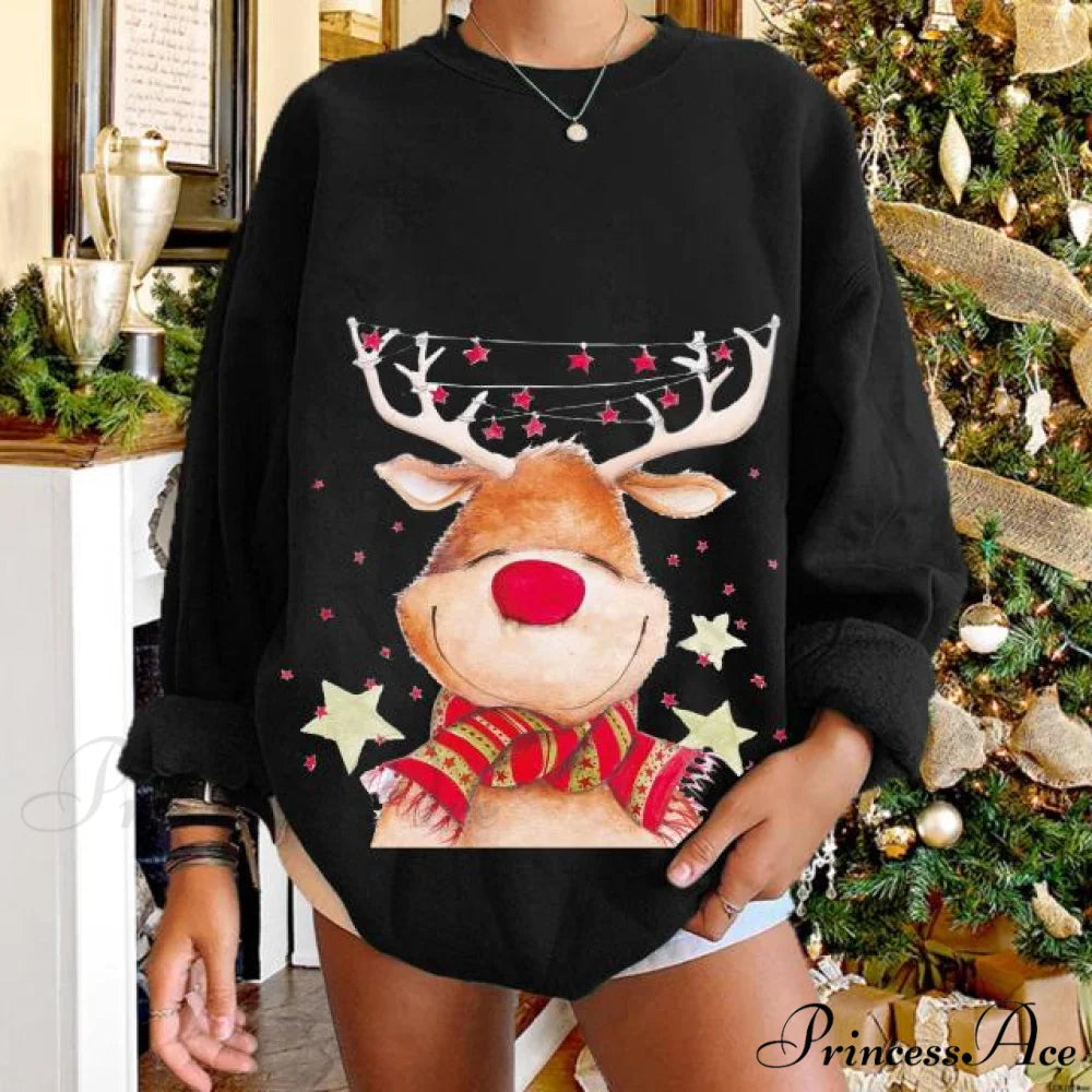 Cartoons Long Sleeve Women Sweater style 1 black / S