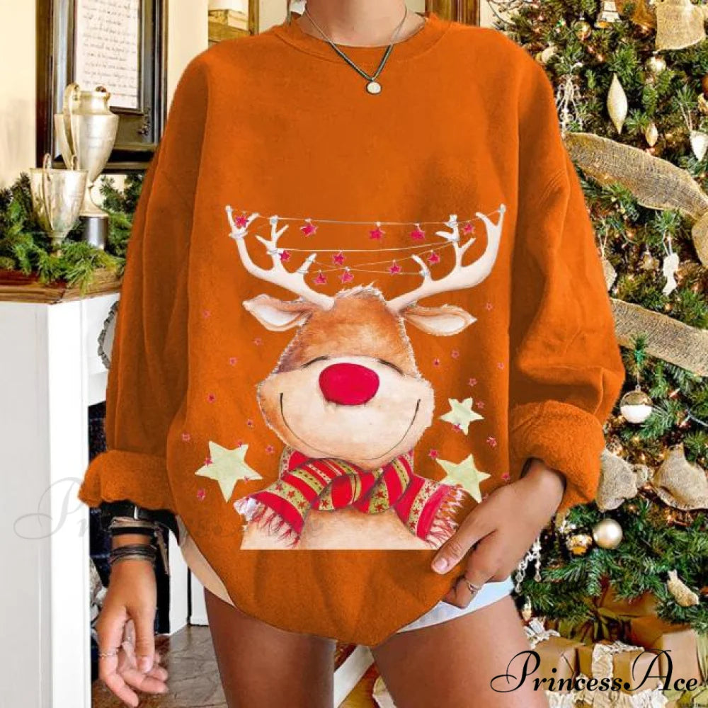 Cartoons Long Sleeve Women Sweater style 1 orange / S