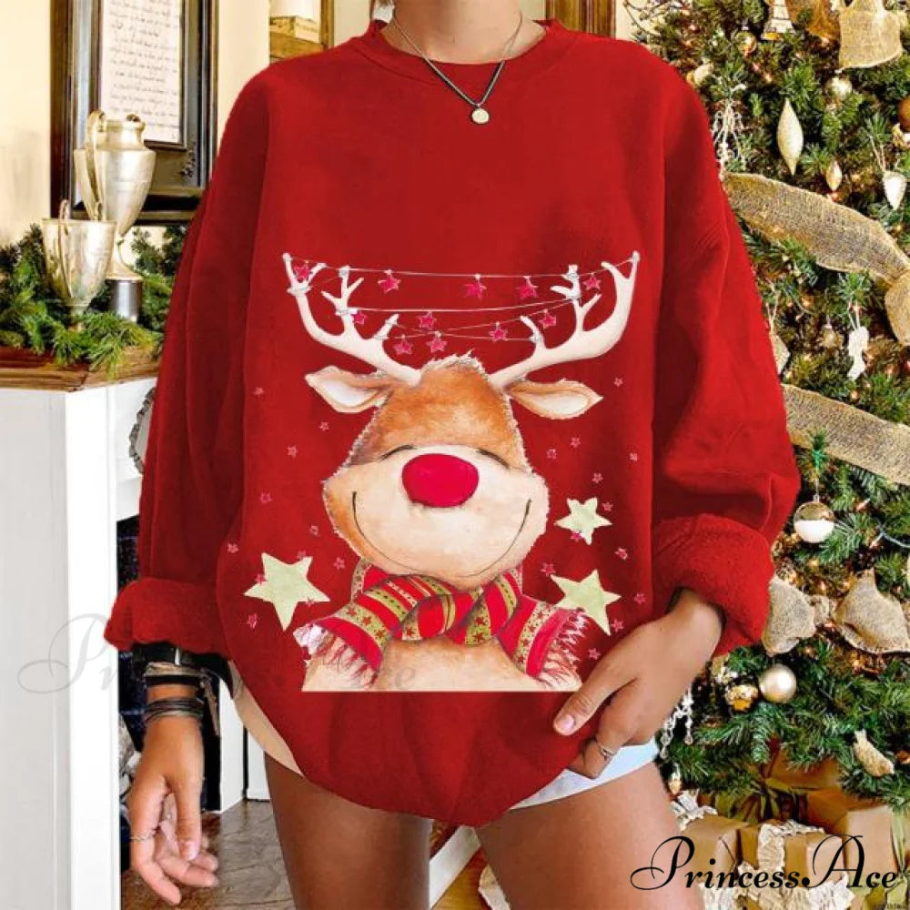 Cartoons Long Sleeve Women Sweater style 1 red / S