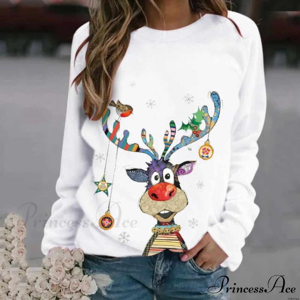 Cartoons Long Sleeve Women Sweater style 2 white / S