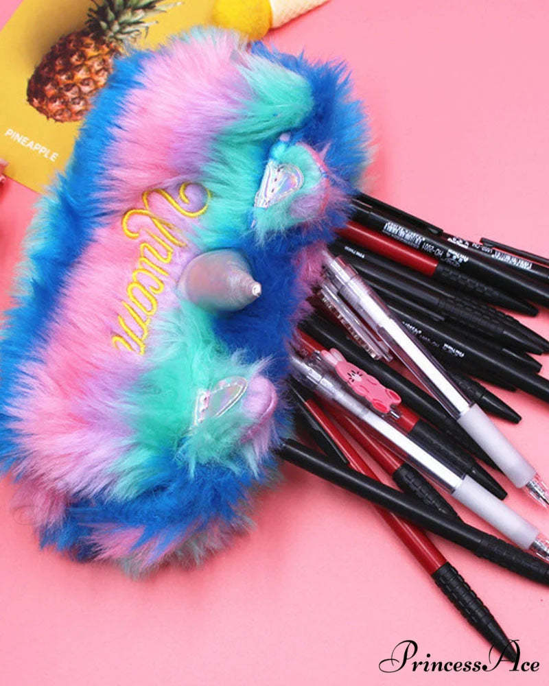 Case with Unicorn Pencil Fluff