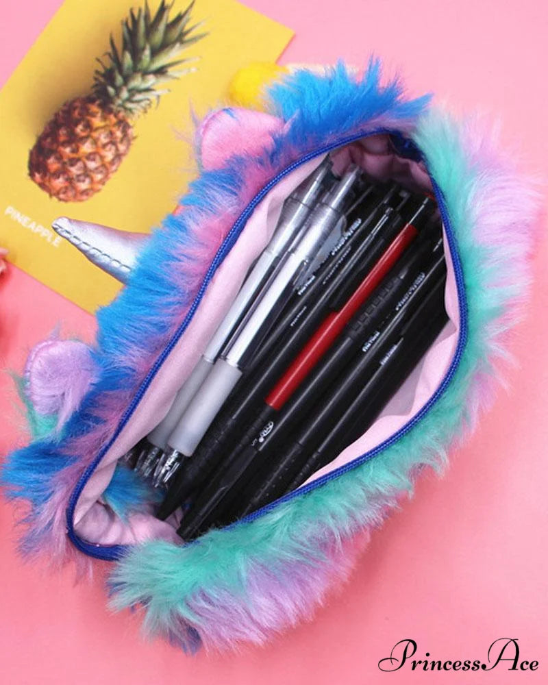 Case with Unicorn Pencil Fluff