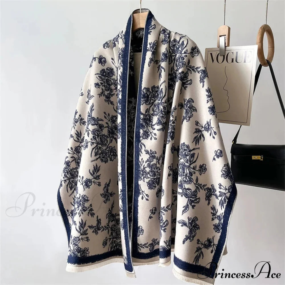 Cashmere Tartan Plaid Wool Scarf black scarf-241228