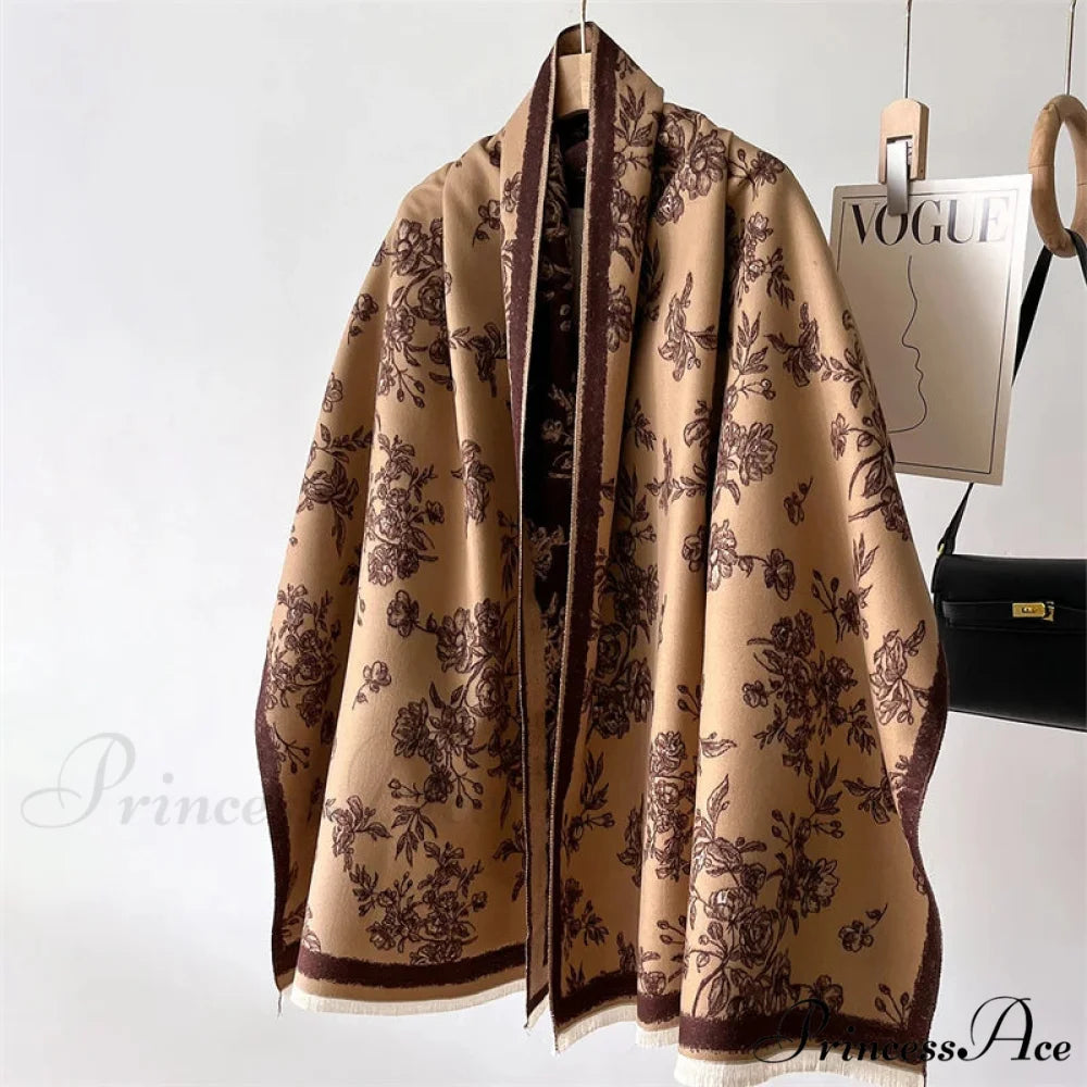 Cashmere Tartan Plaid Wool Scarf red 1 scarf-241228