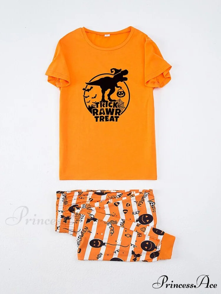 Casual Arm Letter T-shirt Pant Pajama Breathable Home Women’s Black Brief Tee Animal Fall Neck Christmas Crew Set