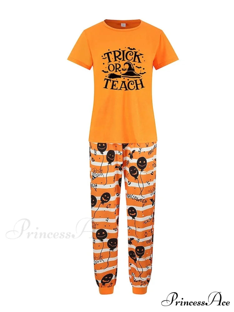 Casual Arm Letter T-shirt Pant Pajama Breathable Home Women’s Black Brief Tee Animal Fall Neck Christmas Crew Set