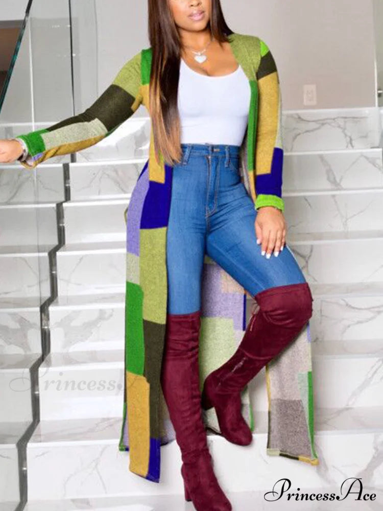 Casual Chains Graceful Irregular Denim Jacket Yellow / M