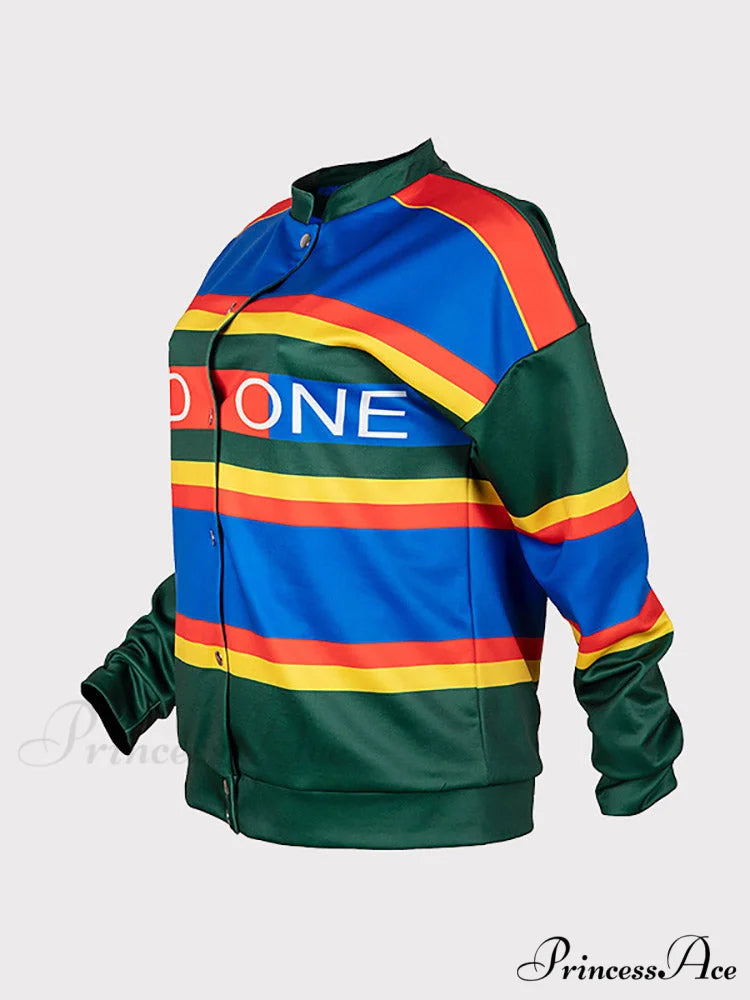 Casual Color Graceful Block Denim Coat