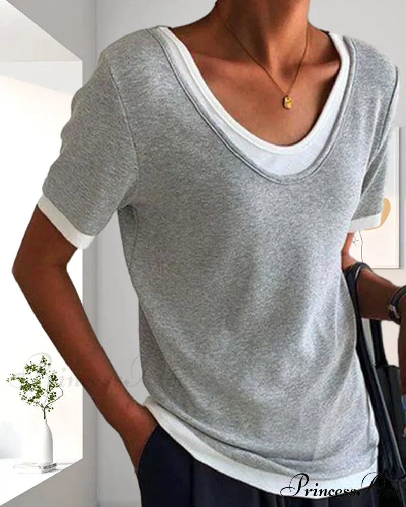 Casual Color Solid T-shirts