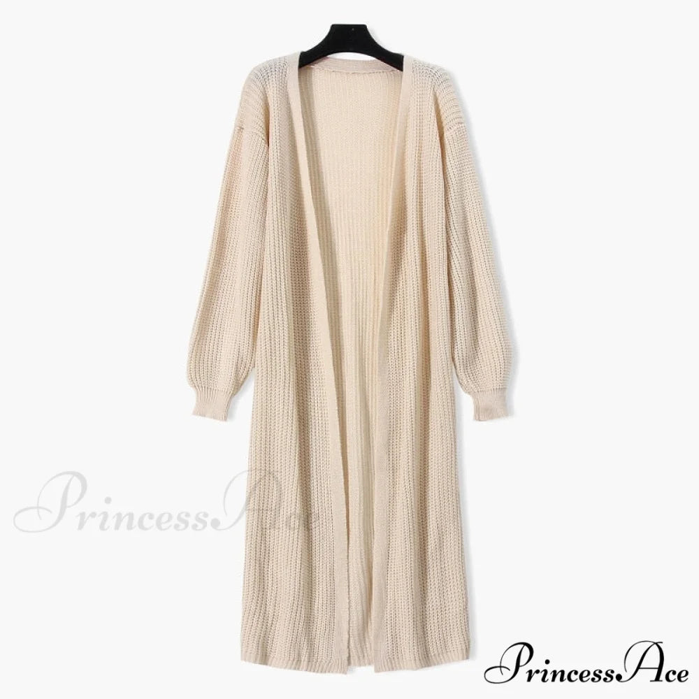 Casual Long Knitted Cardigan women V-Neck sweater