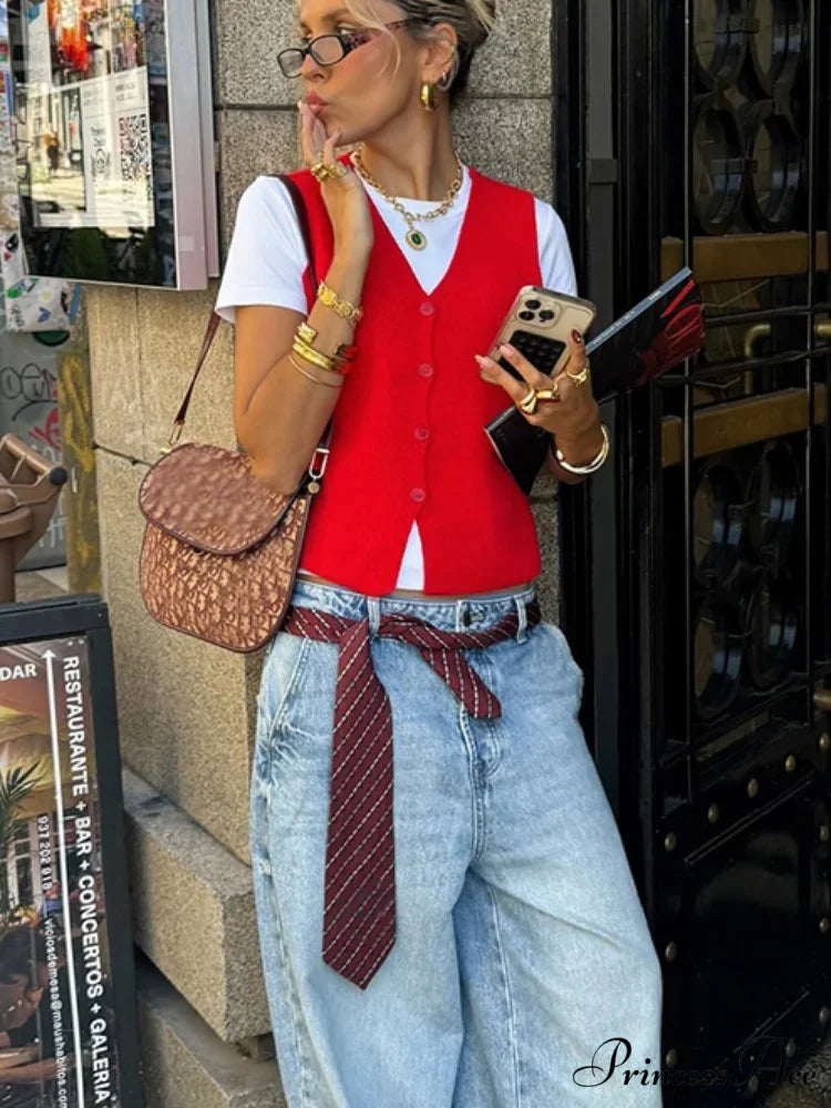 Casual Long Sleeves Loose Warm Christmas Sweater CORAL RED / S