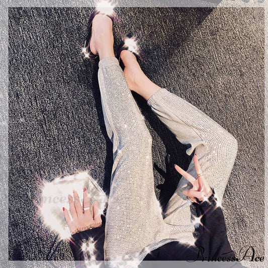 Casual Loose 5XL Shiny Fashion Loose Pants