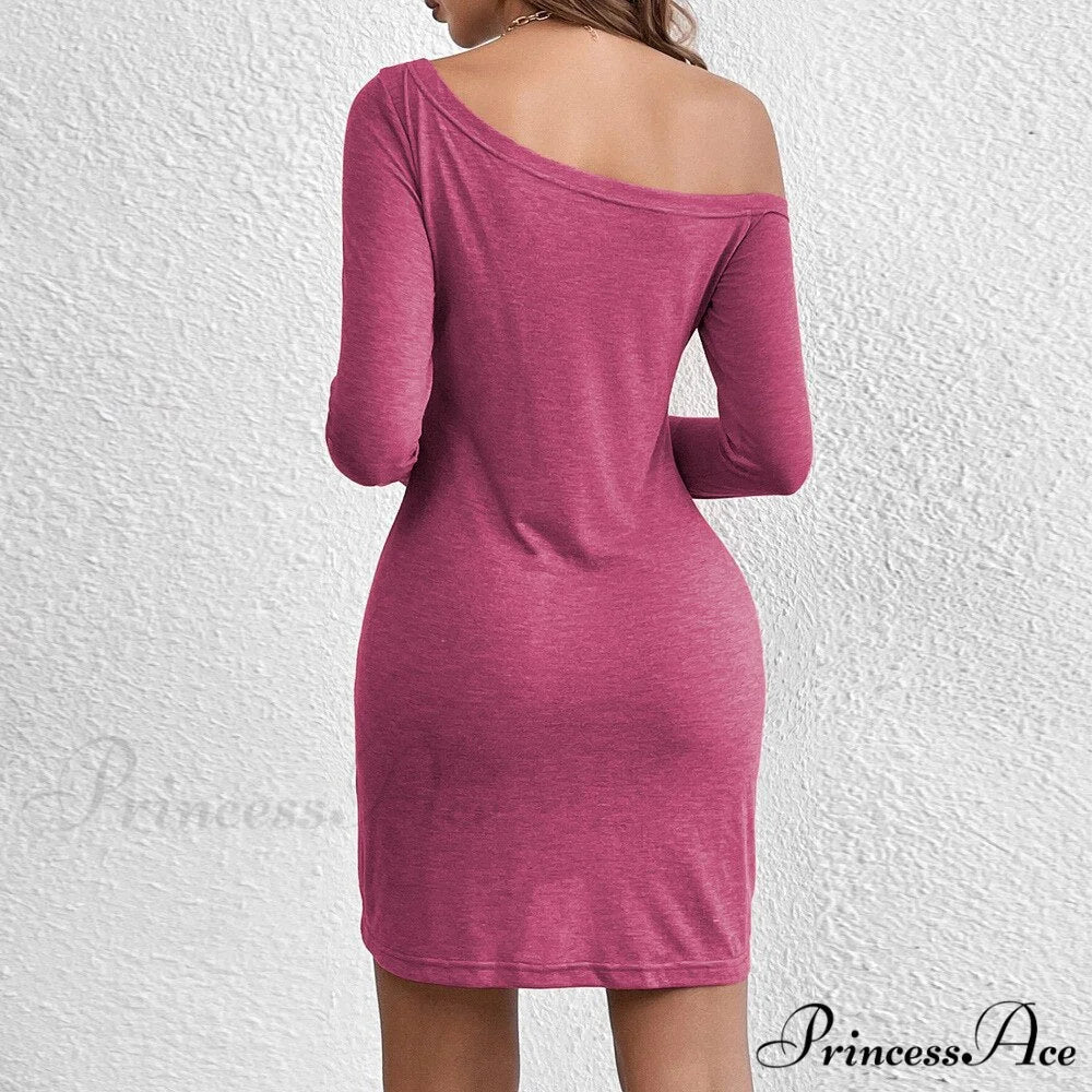Casual Loose European Women’s Warm-Season 2024 American Arm Solid Long T-shirt Dress