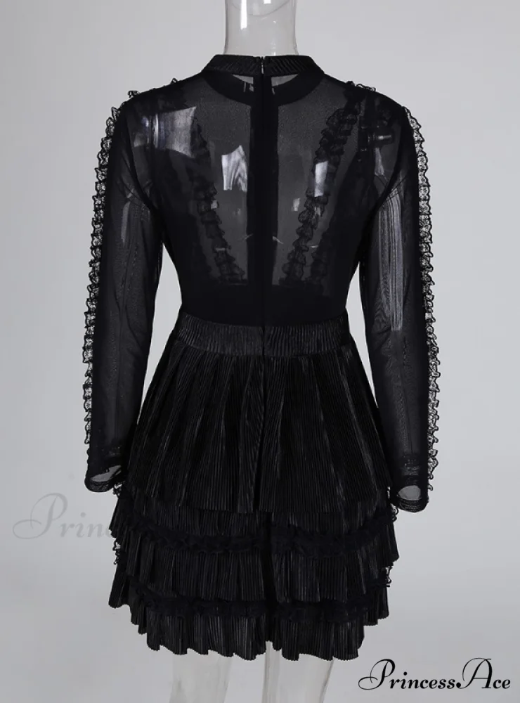 Casual Mini Dress - Women’s Long Sleeve