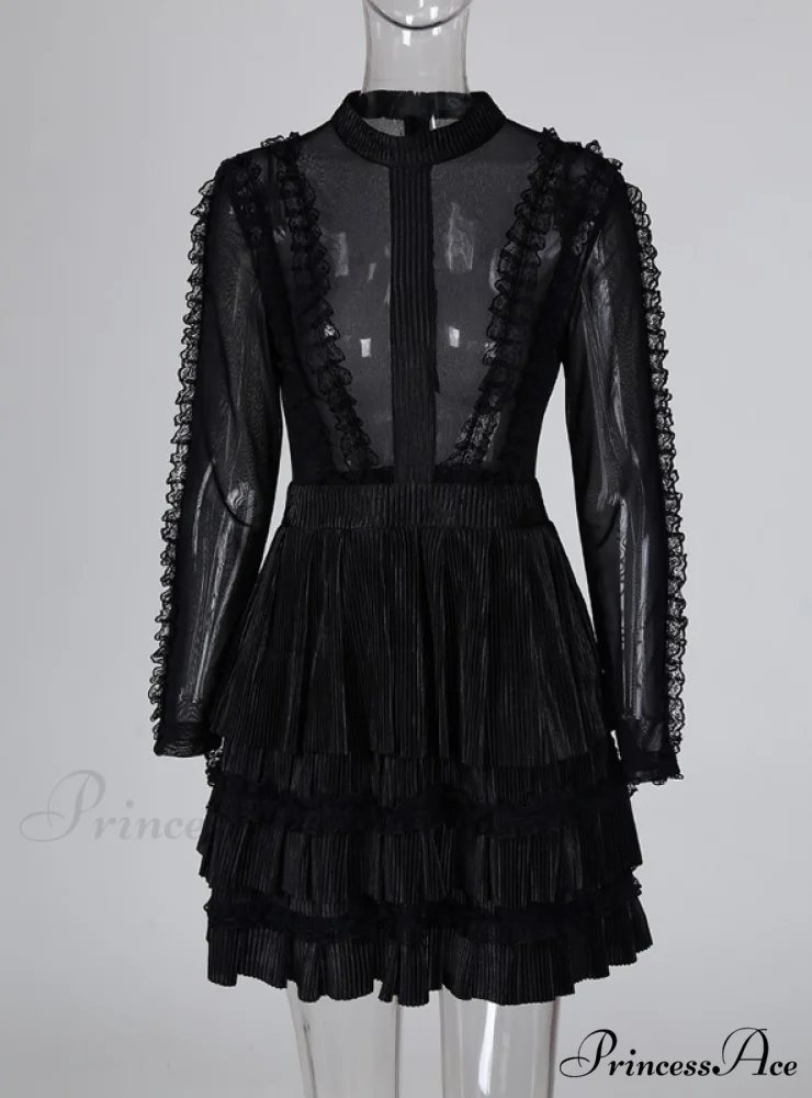 Casual Mini Dress - Women’s Long Sleeve