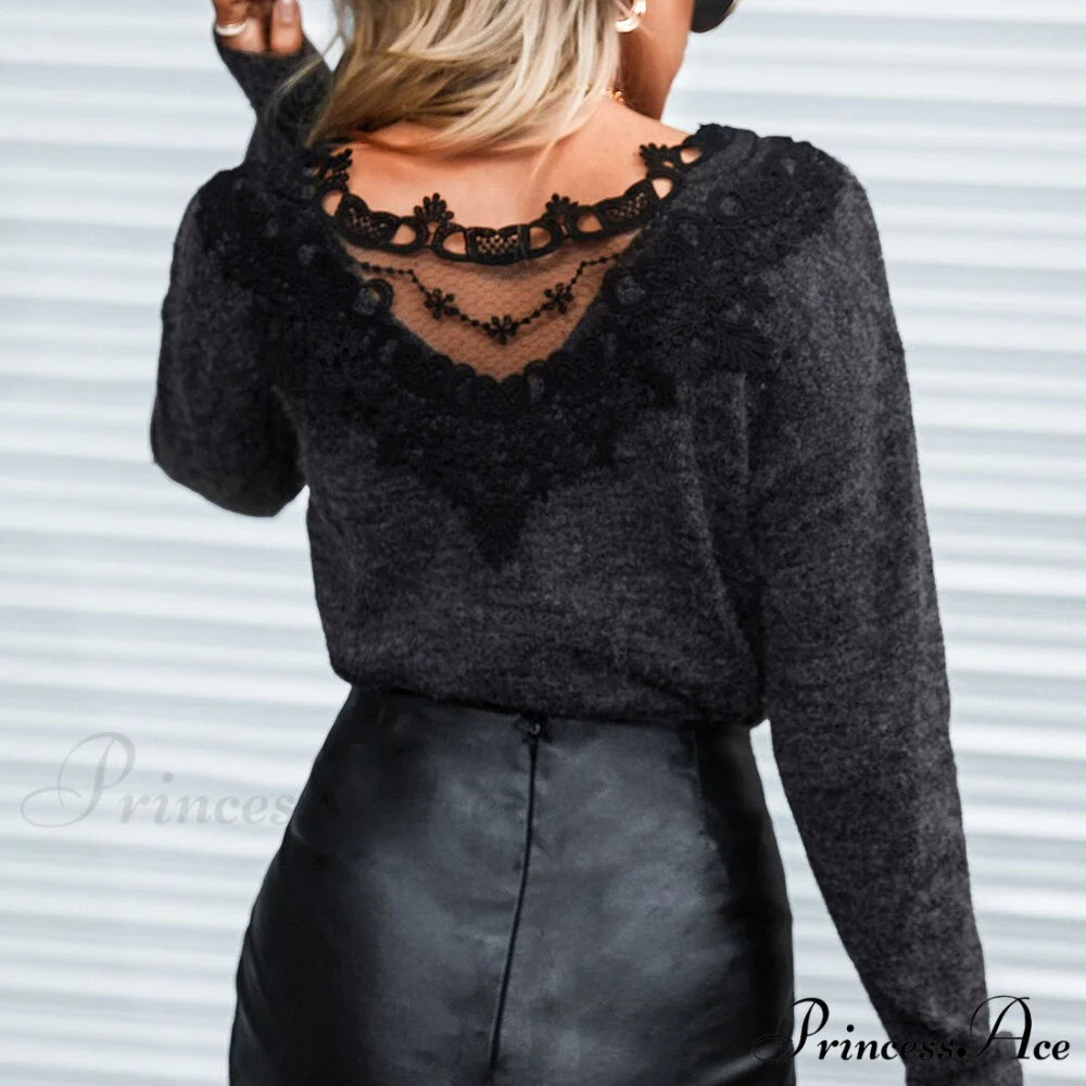 Casual Round Neck Long Sleeve Pullovers