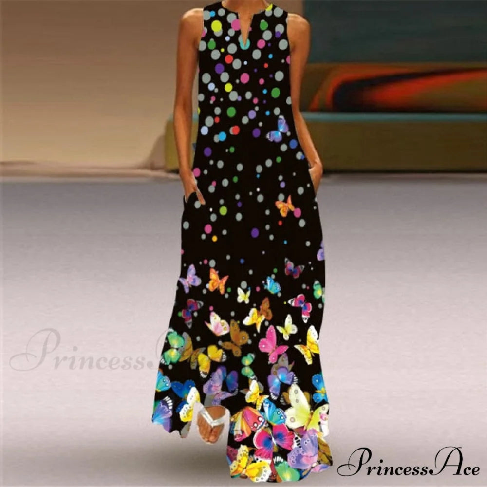 Casual Sexy Boho Beach Dresses black 1 / S