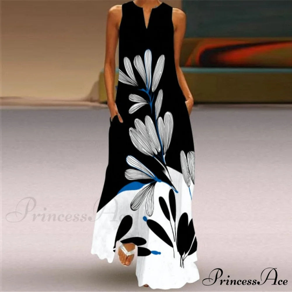 Casual Sexy Boho Beach Dresses black / S