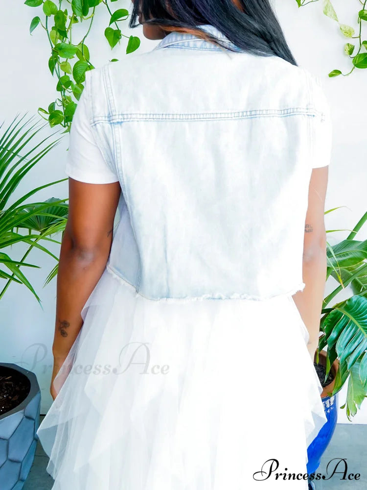 Casual Sleeveless Graceful Button Shirt Dress