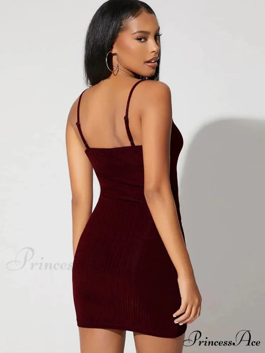 Casual Sling Dress with High Waist