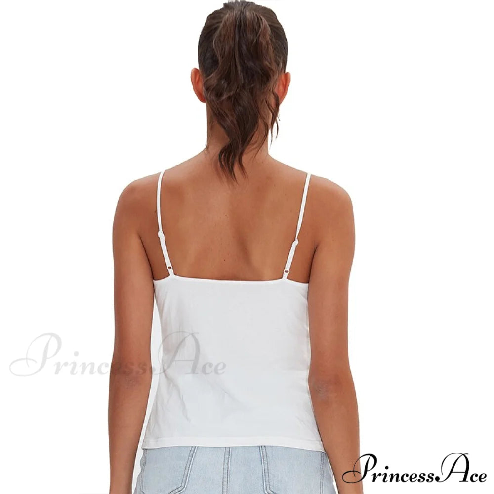Casual Soft Elastic Cotton Lace Tank Tops