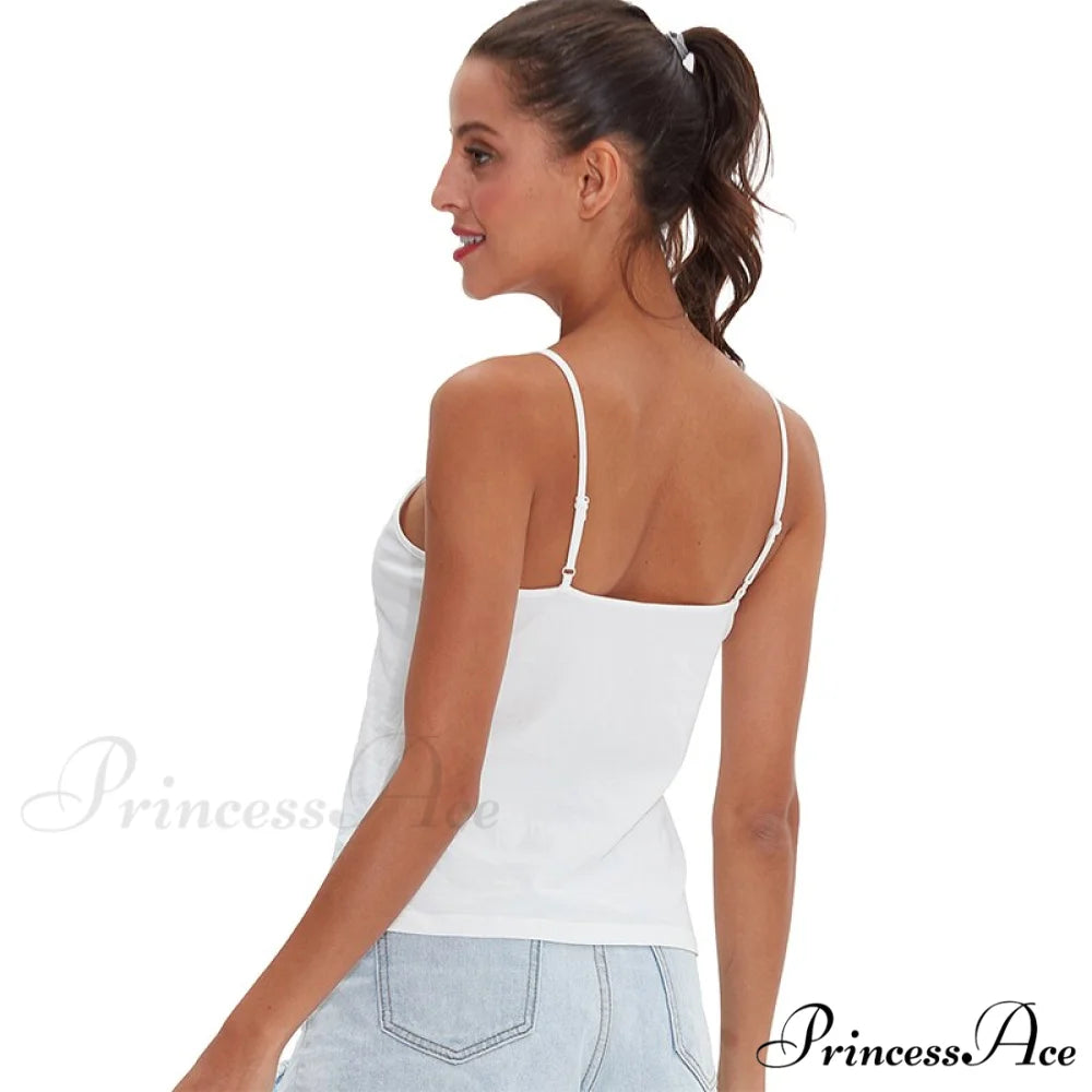 Casual Soft Elastic Cotton Lace Tank Tops