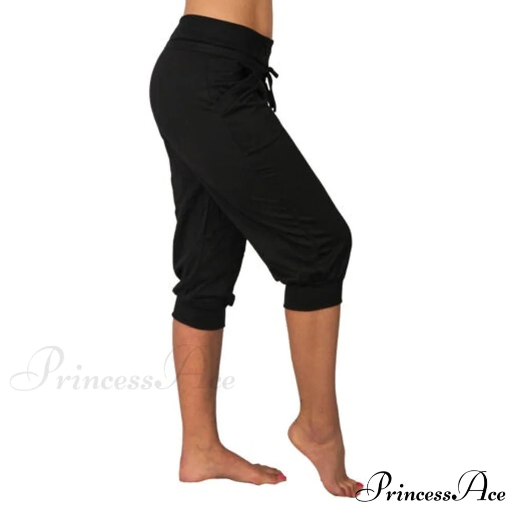 Casual Solid Color Low Rise Capri Pants