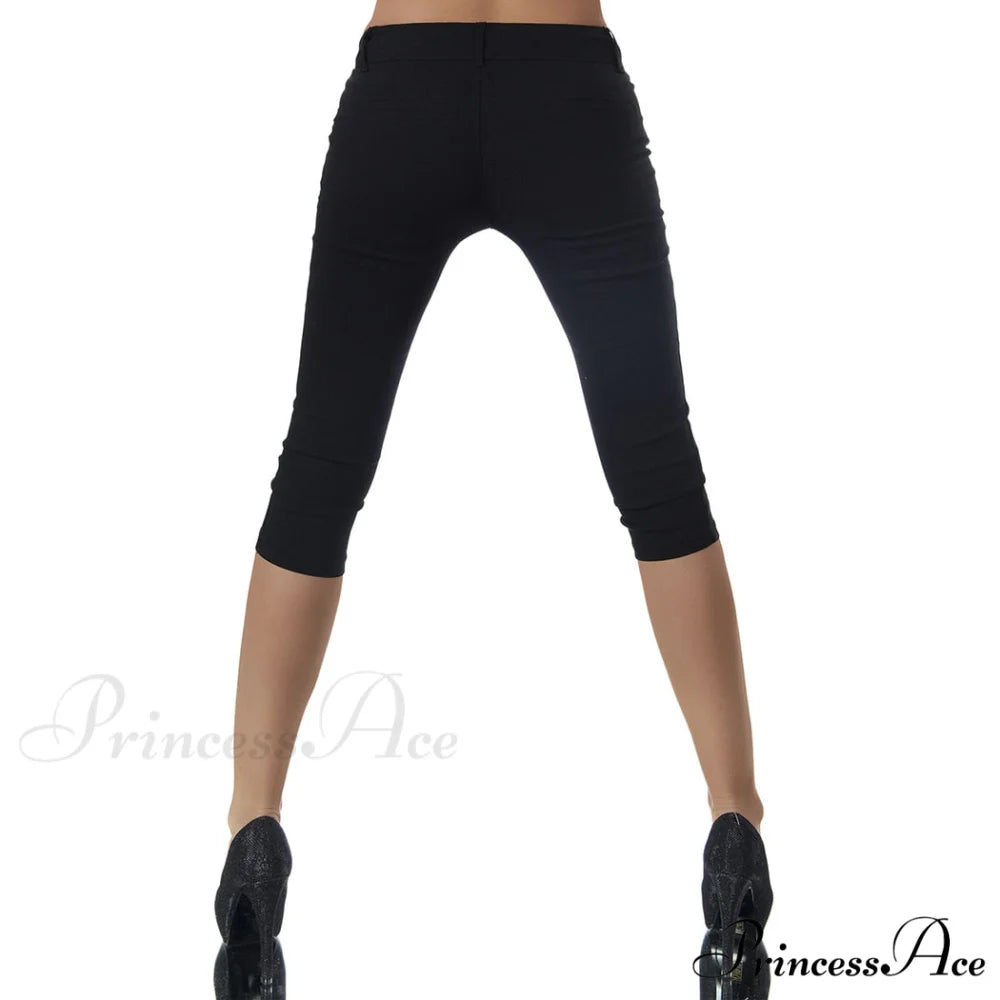 Casual Stretch 3/4 Trousers Female Capris
