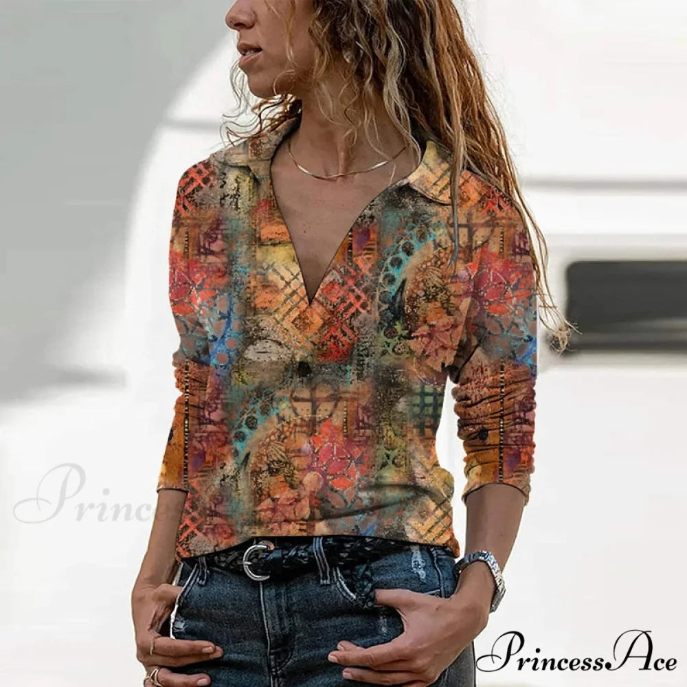 Casual Vintage Harajuku Floral Print Graphic Tee 51 / XS