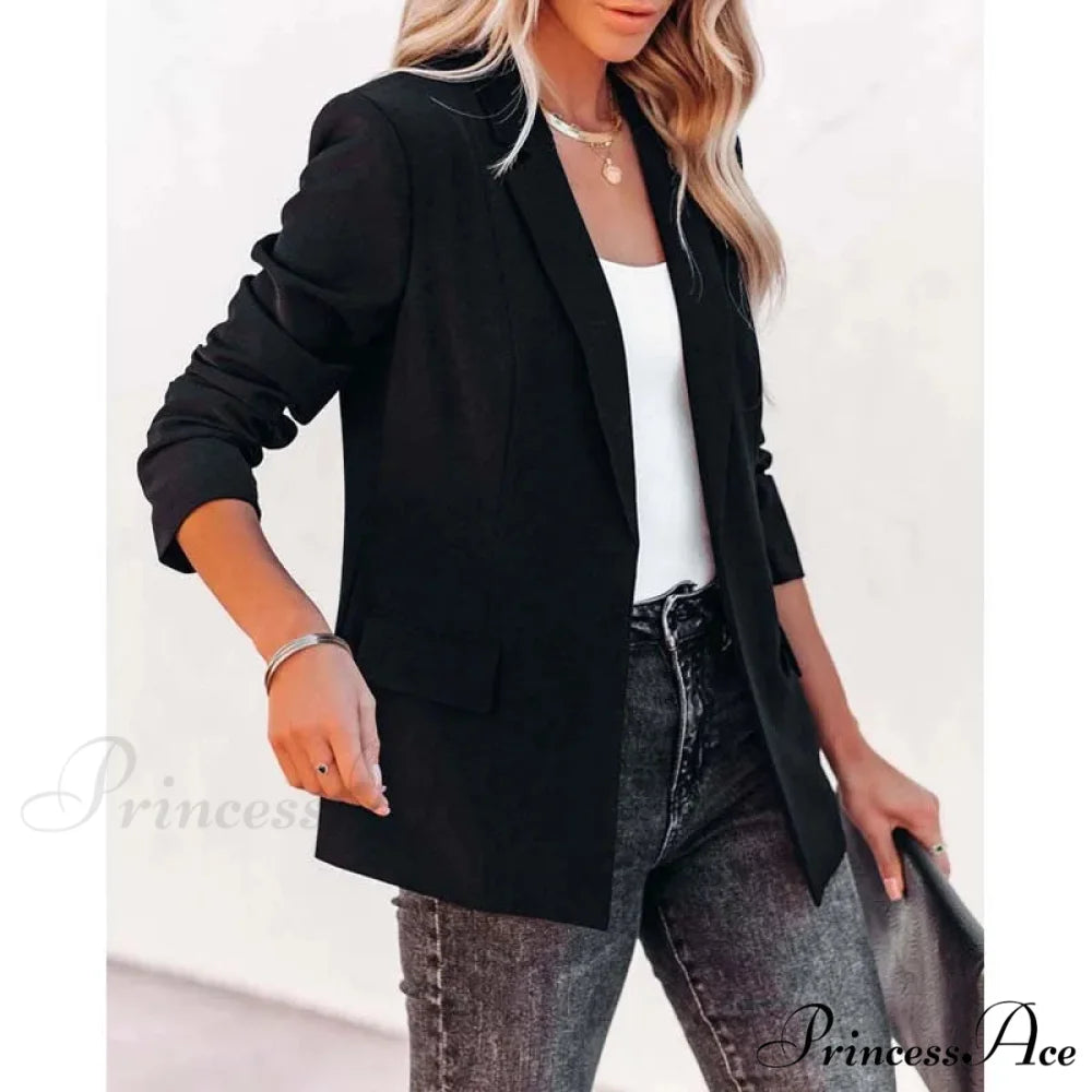 Casual Winter Office Autumn Fashion Long Sleeve Slim Fit Loose Blazer