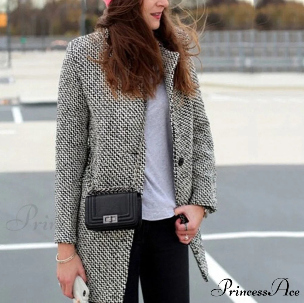 Casual Woolen long Overcoat