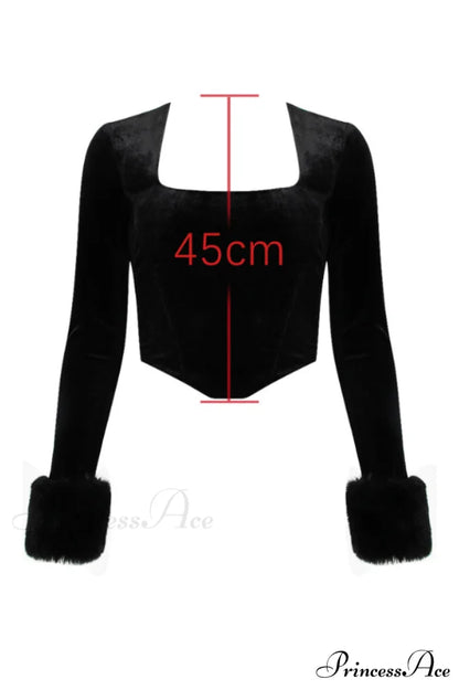 Catriona Black Stylish Velvet Bra