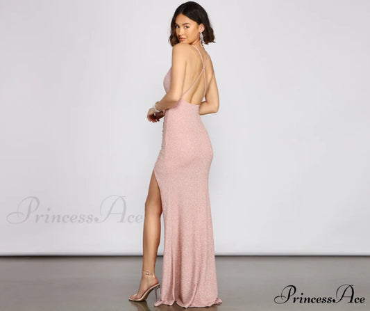 Celina Glitter Stylish Knit Mermaid Dress